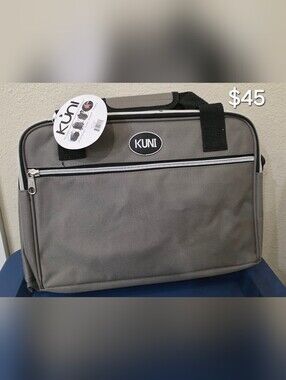 Men’s Gray Laptop Briefcase - Professional Travel Bag